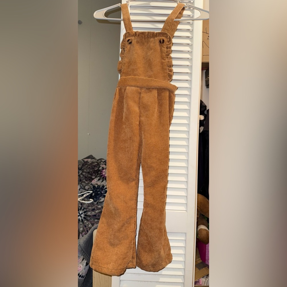 Brown Corduroy Overalls girls size 5